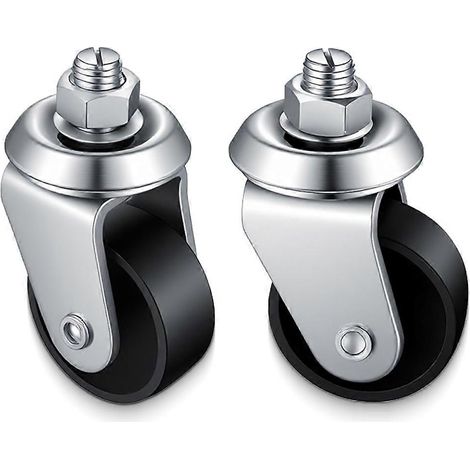 Lot de 2 roulettes pour cric hydraulique de 4 tonnes, roulettes de course en fonte avec tige de 16 mm, pièces détachées pour crics hydrauliques (1/5)