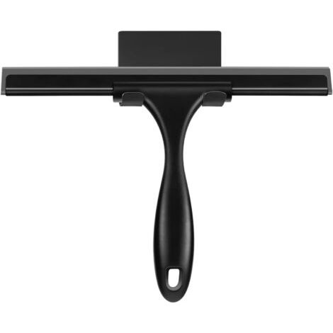 Shower Squeegee for Glass Door, Stainless Steel Shower Squeegee, Universal Window Squeegee for Glass Door, for Tile Shower Walls, Sink Mirrors, Bathroom Car Window Cleaning, 25.4 cm (1/5)
