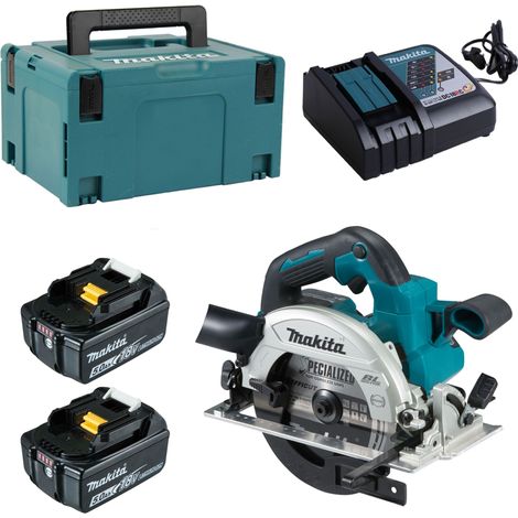Kreissäge 18 V Li-Ion 5 Ah Akku 18 V LXT Ø 165 mm MAKITA - 2 Akkus, Ladegerät, Koffer - DHS660RTJ