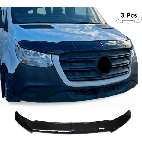 Deflecteurs d'air capot de voiture Protection pour Mercedes Sprinter W907 2018-2026 Acrylique foncé Noir