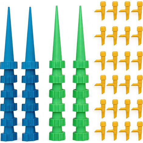 1 jeu de 24 goutteurs d'irrigation, dispositif d'arrosage automatique intérieur et extérieur avec régulateur de débit pour jardin (1/5)