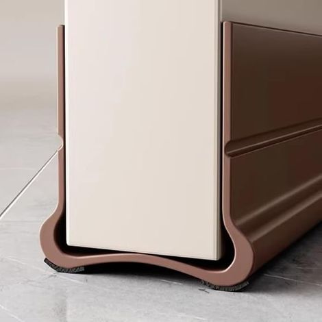 Winddichte Türdichtung unten, 91 cm (36 Zoll) langer, selbstklebender, schalldichter Zugluftstopper für den Innen- und Außenbereich (braun) (1/5)