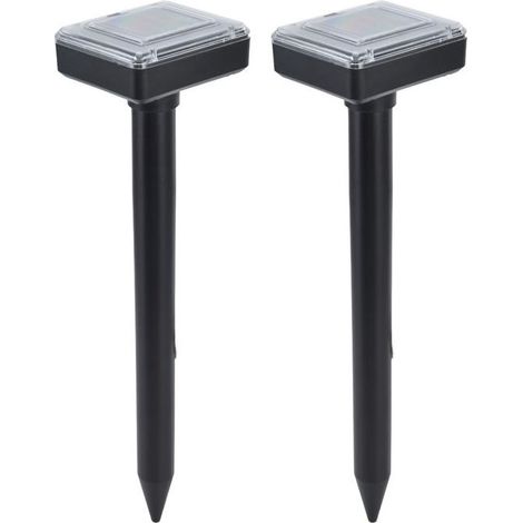Répulsif solaire ultrasonique pour l'extérieur 2 pièces résistant à la pluie pour souris rongeurs Rat taupe serpent (1/5)
