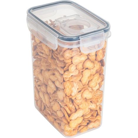 Récipient à Riz Empilable, Pot à Haricots Hermétique, Boîte de Céréales Anti-Fuite avec Couvercle Incassable, Contenant pour Aliments Secs avec Joint Étanche, Rangement pour Sucre, Farine et Pâtes (1/5)