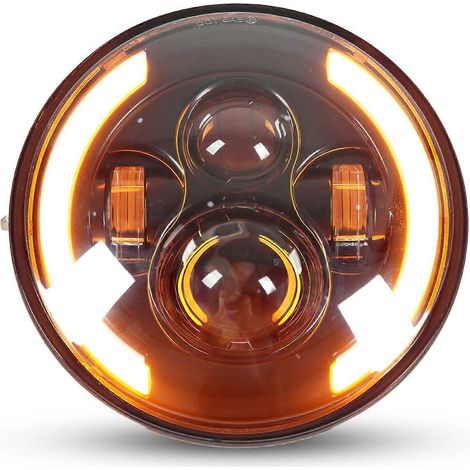 7-Zoll-Halo-LED-Scheinwerfer, rund, zweifarbig, Tagfahrlicht, universeller Ersatz für Road Star