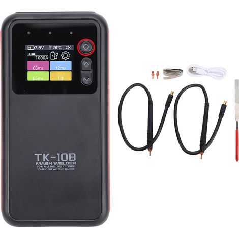 GARRYFIZH Soudeuse par points pour batteries, écran 1,8 pouce, 5000mAh, sortie réglable, portable, pour tôles Ni/fer/acier 0,1‑0,25 mm – Précise, portable (1/5)