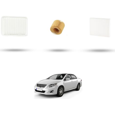 Kit tagliando 3 filtri compatibile con Toyota Corolla X (E14/E15) 1.6 16v 97kw Dal 2009 (1/4)