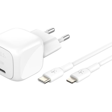 Belkin WCA008KQ1MWH-B5 Ladegerät für Mobilgeräte Universal Weiß AC Schnellladung Drinnen