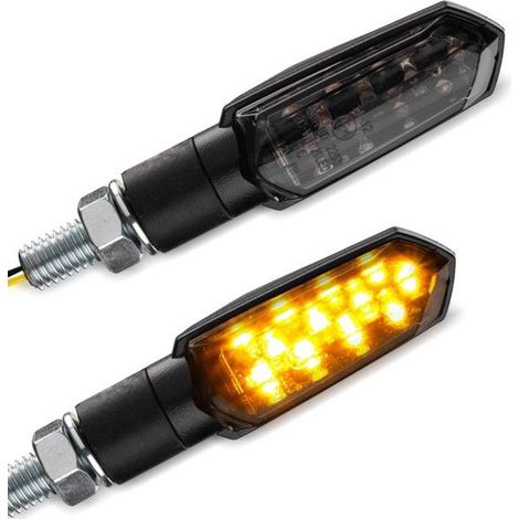 LED-Motorradblinker Lumitecs TX10 2 Stück getönt schwarz