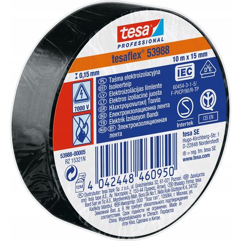 Nastro isolante Tesa nero 10 mx 15 mm (1/3)