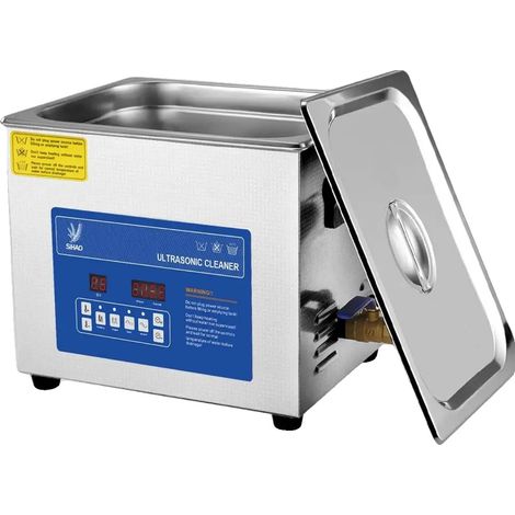 Limpiador ultrasónico, diseño portátil, aplicaciones versátiles, 15 L, azul, enchufe europeo de 100 V-240 V. (1/2)