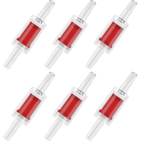6 Pcs Clapets Anti-Retour pour Aquarium pour Pompes à Air Courantes Clapets Anti-Retour Unidirectionnels en Plastique Rouge pour Tube Standard De 4-6 Mm Accessoires pour Aquariums (1/5)