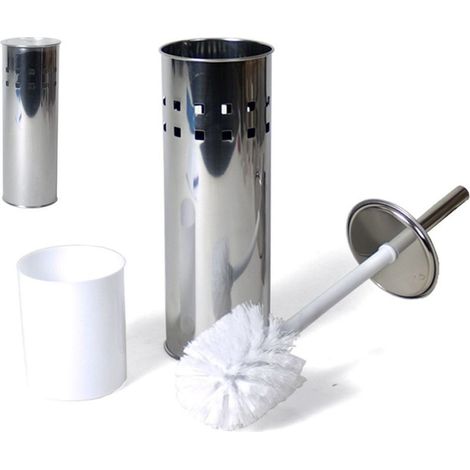 Porte-brosse De Toilette Avec Brosse De Toilette En Acier 26x10cm Accessoires De Salle De Bain