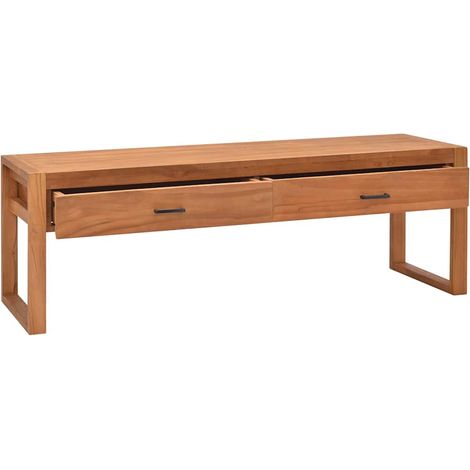 Meuble TV, Étagère TV, Meuble de Salon, 140x40x45 cm Bois de teck recyclé OIB3589E (1/5)