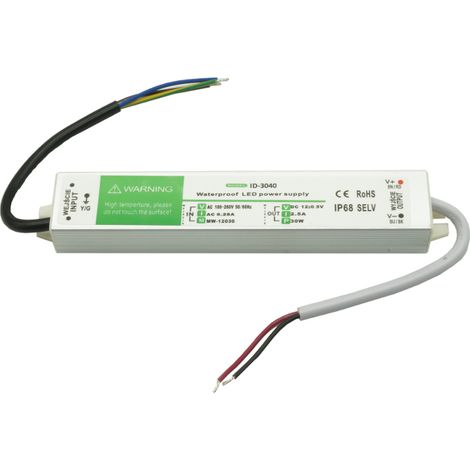 Alimentation LED IP67 slim 12V 30W 2,5A IdeaLED ID-3040 (1/3)