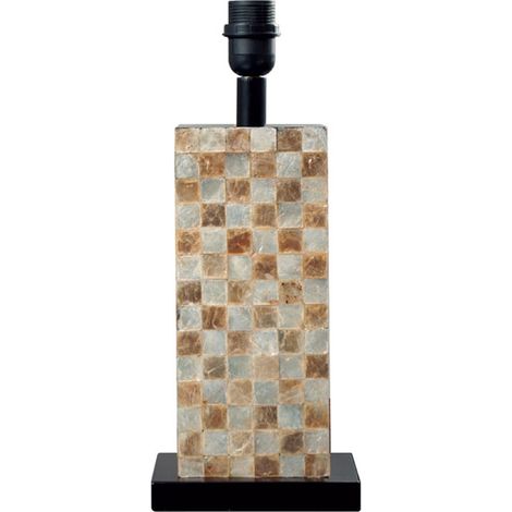 Base da tavolo albufeira 1xe27 l.16xw.12xh.40cm madreperla/marrone