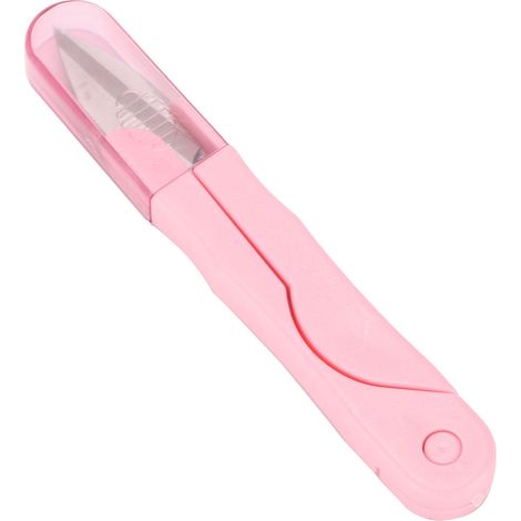 Mini-Fadenschere aus Edelstahl, tragbar, mit Deckel, für Näharbeiten im Haushalt, DIY-Projekte, Rosa (1/5)