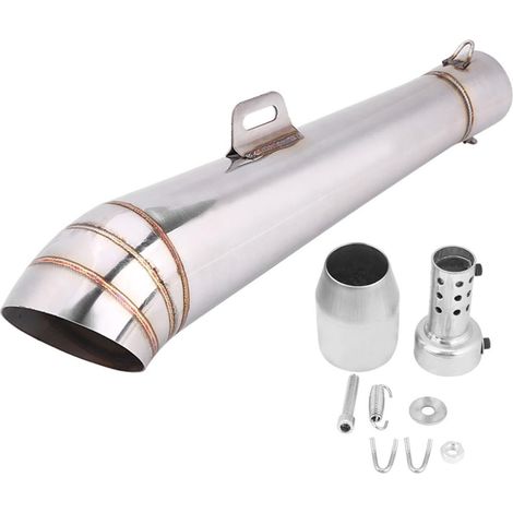 Motorcycle Exhaust Silencer, 51mm 370mm Exhaust Pipe (1/5)