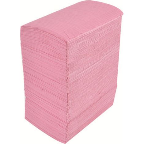 Lot de 125 lingettes nettoyantes pour tatouage, en tissu épais et absorbant, jetables, roses. (1/5)