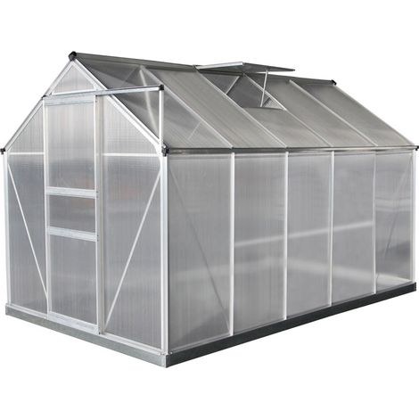Westmann Aluminium Gewächshaus Flora 610 Silber 312x192x201 cm (1/5)