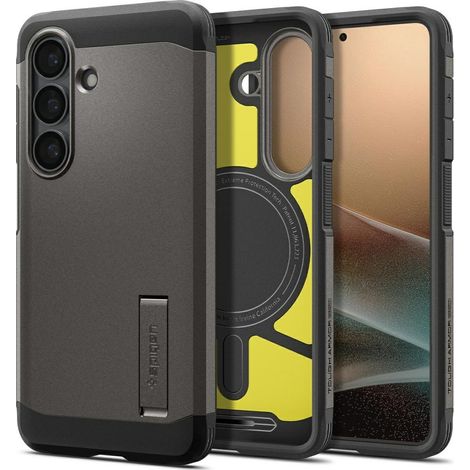 Étui Spigen Tough Armor Mag MagSafe pour Samsung Galaxy S26, couleur gris anthracite (1/5)