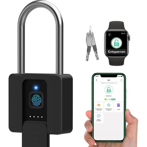 Cadenas Empreinte Digitale, Serrure de Poutre Longue Empreinte (1/5)