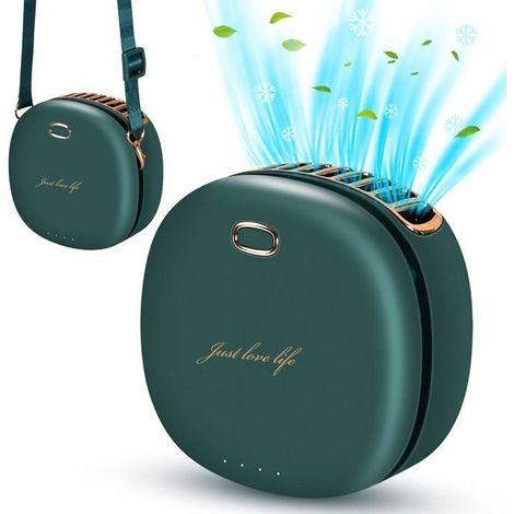 Mini ventilateur portable, ventilateur de cou suspendu avec cordon réglable, ventilateur personnel rechargeable par USB à 3 vitesse