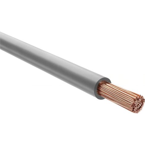 HELU KABEL H07Z-K 90°C 1X25mm² GY (grau) Einzelader halogenfrei grau AD 10,6mm Nennspannung Uo/U 450V/750V - 1 Meter