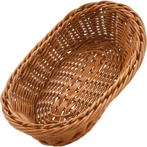Panier à pain ovale en osier tressé, 26 cm, marron (1/5)