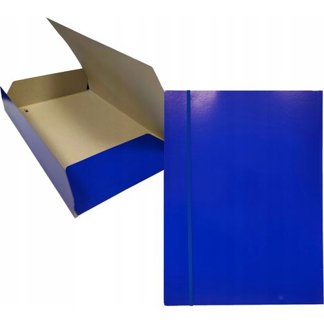 Cartella BANTEX formato A4 in cartone verniciato con elastico, blu navy