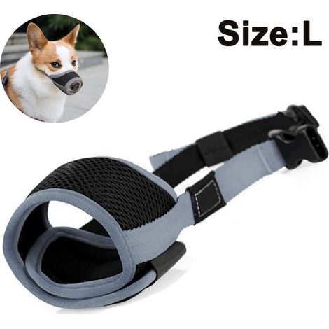 Muselière pour chien en nylon souple, anti-morsure et anti-aboiements, sécurisée, en maille respirante, pour chiens de petite, moyenne et grande taille. (1/4)