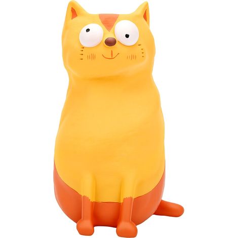 Vase en résine en forme de chat, ornement de bureau multifonctionnel et Unique, fabriqué à la main, pour la décoration de la maison, jaune (1/5)