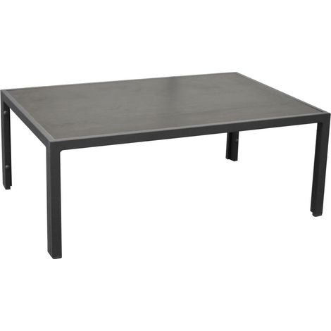 TAVOLO BASSO EBANO 93X63CM GRIGIO ARREDO GIARDINO