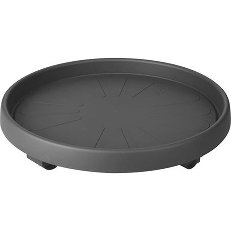 Soporte para plantas con ruedas de 35 cm de diámetro, color antracita - Elho