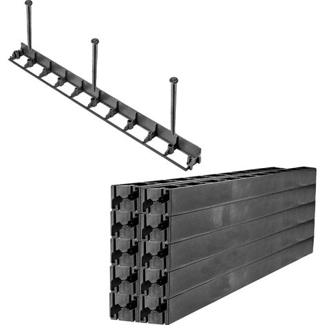 Bordillo para césped, material plástico, 5,8 cm de diámetro, 20 m de longitud, color negro, diseño flexible. (1/5)