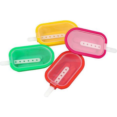 moule Glace En Silicone Empilable, Mini, 4 Pices, Silicone, Multicolore, 10,5 X 6,5 X 2,6 Cm