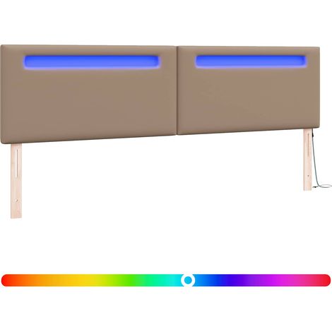 Maison Exclusive - Cabecero LED Capuchino 200 cm Cuero sintético