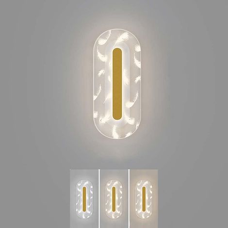 Applique Murale d'intérieur LED 20 W en Acrylique, luminaire réglable, idéal pour Un Salon, Un Couloir ou Un escalier, Style Nordique Moderne, 3000 K-6 000 K (1/4)