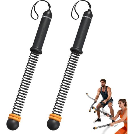 2 cordes d'entraînement, Battle Rope, Air Ropes, cordes sans fil, appareil de fitness à résistance réglable, pour l'entraînement à domicile, la salle de sport à domicile, le renforcement musculaire, l