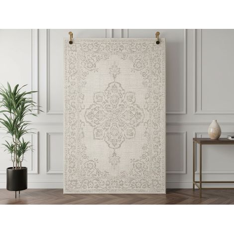 BOBOCHIC - Tapis tissé plat SAMI motif vintage 160x230 Gris (1/5)