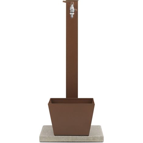Fontana da Giardino con Rubinetto Base Vaschetta e Portagomma Belfer 42/QRRV Ruggine (1/5)