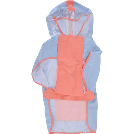 Manteau imperméable coupe-vent pour grand chien, veste de pluie à capuche pour animal de compagnie, avec sangle réfléchissante, trou de laisse pratique L (1/5)