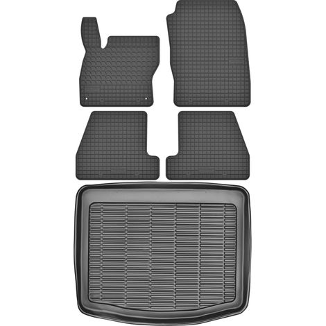 Juego de alfombrillas de goma para Ford Focus III Hatchback (2010-2018) + alfombrilla para el maletero. (1/5)