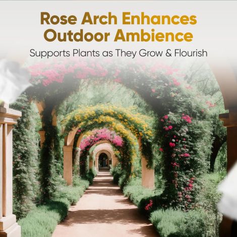 Garden Arch Trellis, Balloon Design, 54.5 x 21 x 4.5 cm, Antique Black (1/5)