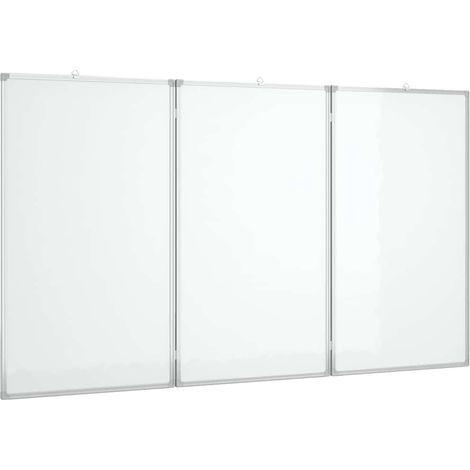Tableau blanc magnétique pliable 150x100x1,7 cm aluminium