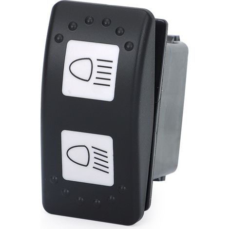 12V car headlight/low beam switch, yacht switch, self-locking, waterproof, 6-pin rocker arm car switch (1/4)