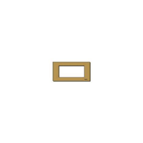 VIMAR - 08658.BR Placca 4Msp allum. scatto bronzo