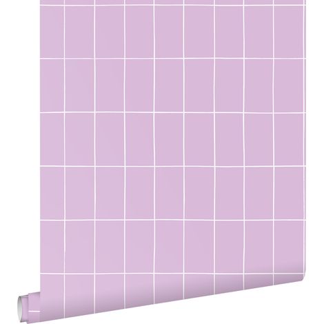 papier peint carrelage lilas violet et blanc  - ESTAhome (1/5)