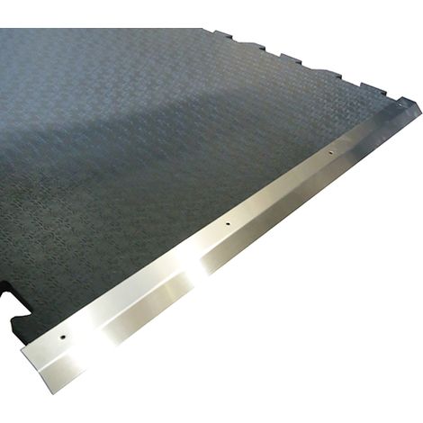 Nez de marche en inox pour tapis d'écurie puzzle - 100 x 100 cm