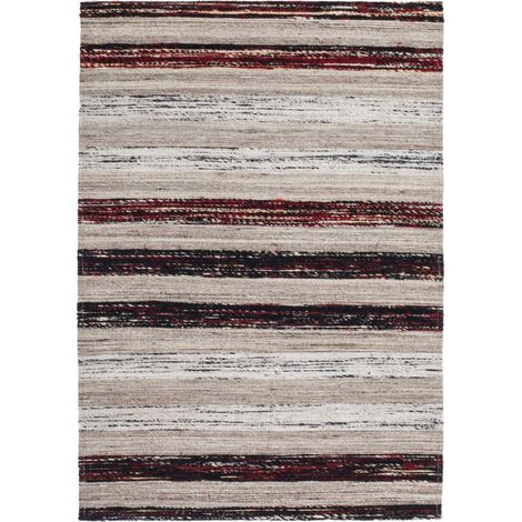 Tapis fait main duarte 210 noir blanc - 80 x 150 cm (1/4)